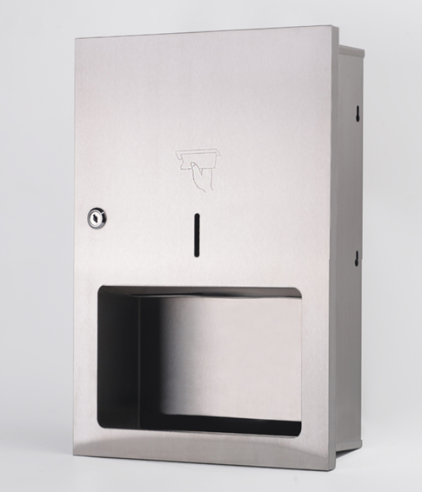 Stainless steel 304 recessed toilet paper towel dispenser