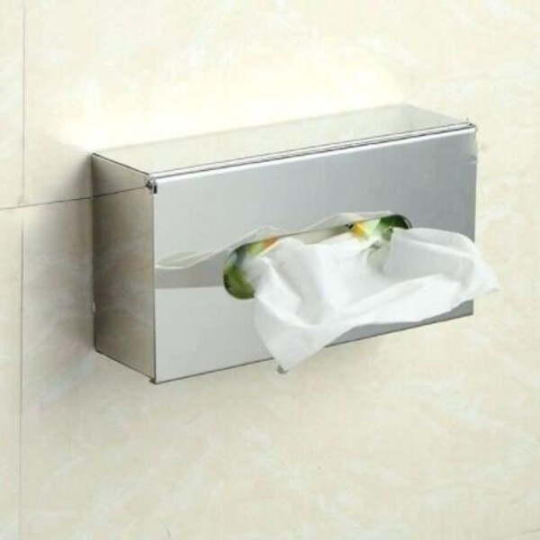 wall hanging flat SS304 tissue box holder