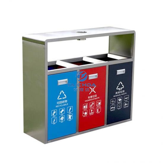 Stainless Steel Trash Classification Garbage Cans