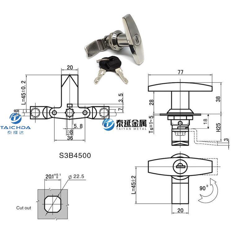 Cabinet SS316 T lock